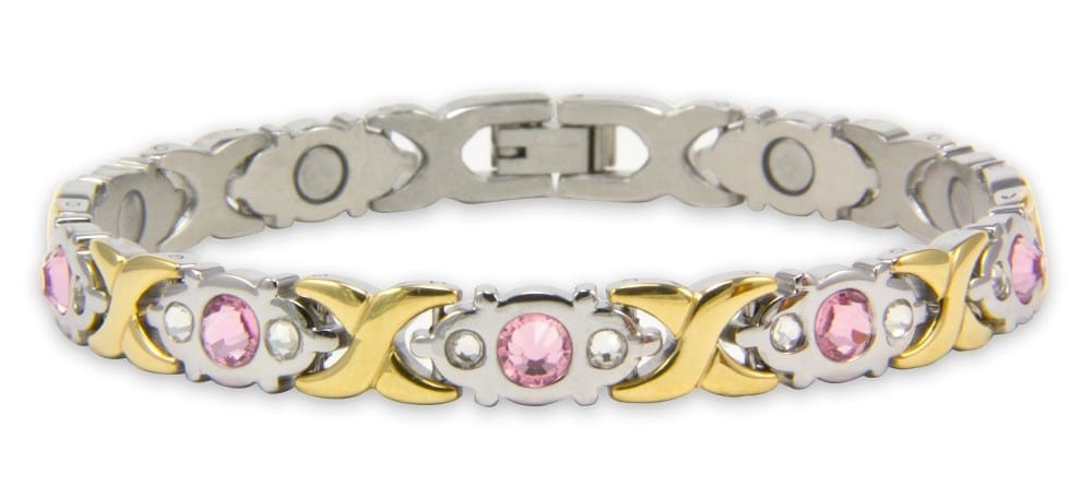 ladies rare earth magnetic bracelet with fold over clasp