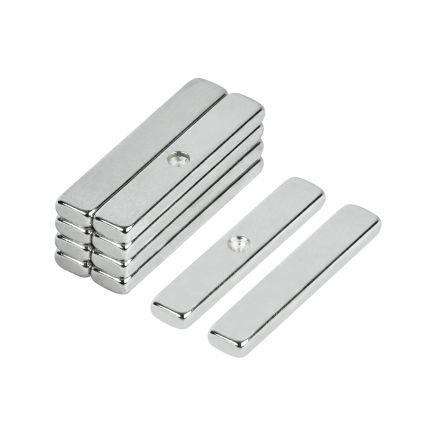 17 x 3 x 1,5 mm Neodym-Magnet N42 – Nordpol mit Vertiefung