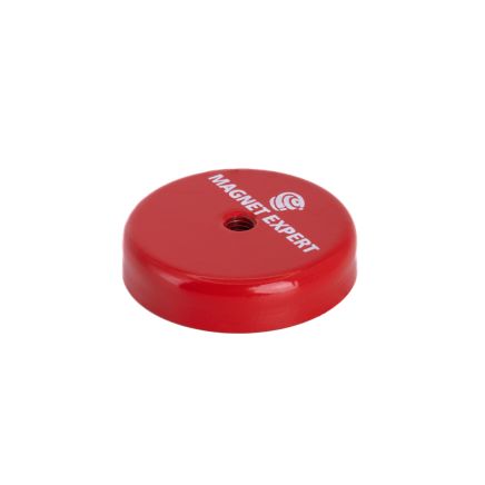 46mm Durchmesser x 11mm dicker Ferrit-Napftopfmagnet mit M6-Gewindeloch – 14kg Zugkraft
