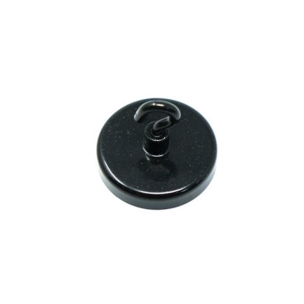 (Sekunden) 40 mm Durchmesser Ferrit schwarz lackierter Klemmmagnet mit M4 Haken â 10,2 kg Zugkraft (1 Stück)