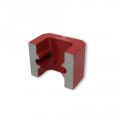 Extra großer roter Alnico-Hufeisenmagnet – 23kg Zugkraft (57 x 35 x 40,5) (mit 2 x 8mm Löchern)