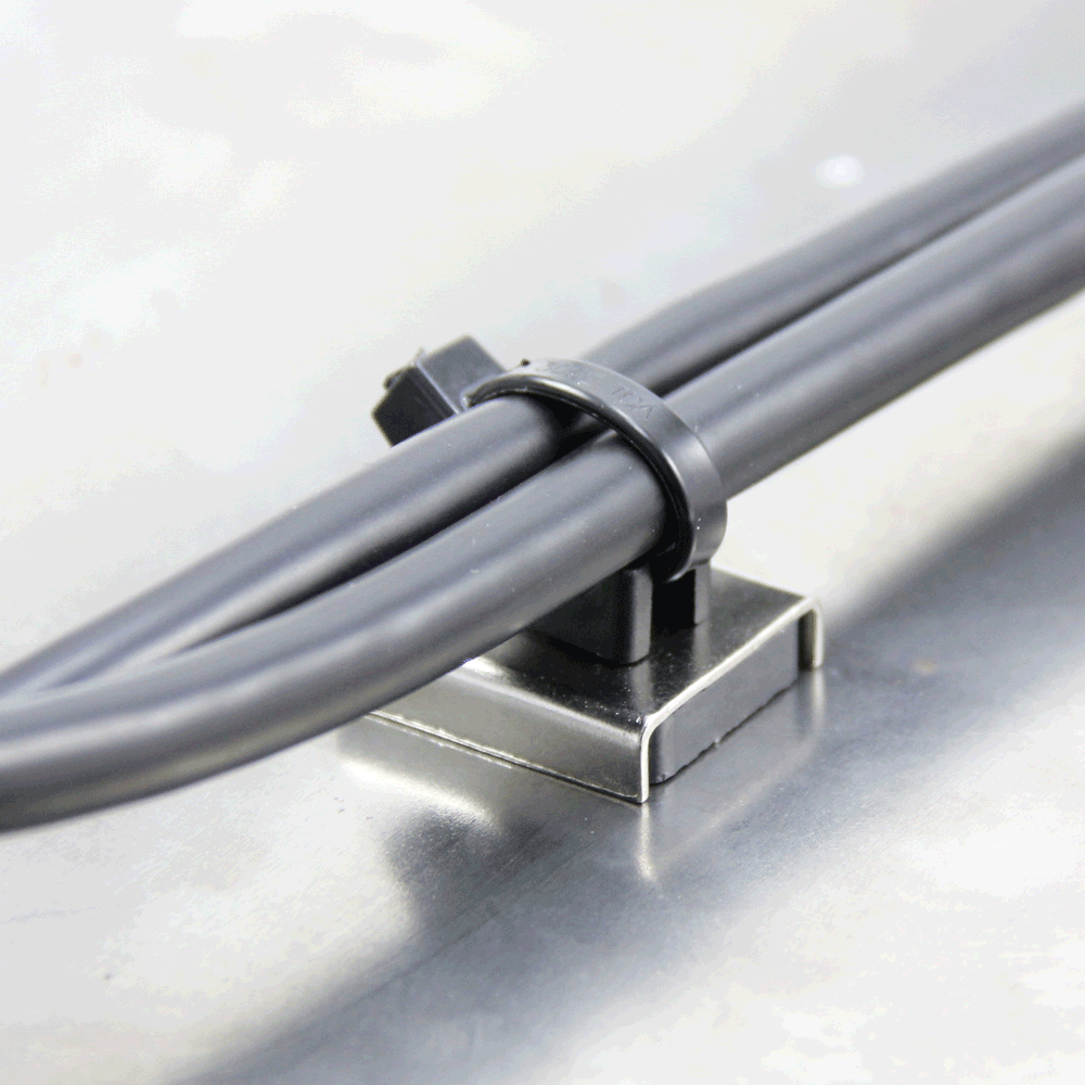 Magnetische Kabelbinderhalterung (Edelstahl), 25.4mm x 23 x 6,3mm dick, 6,1kg Zugkraft