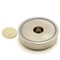 60mm Durchmesser x 15mm Dicke x 8.5mm mit Bohrung N42 Neodym-Topfmagnet – 139kg Zugkraft