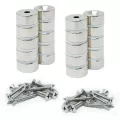 20mm Durchmesser x 10mm Dicke Nord- und Süd-Neodym-Senkmagnete und Schraubenpaket