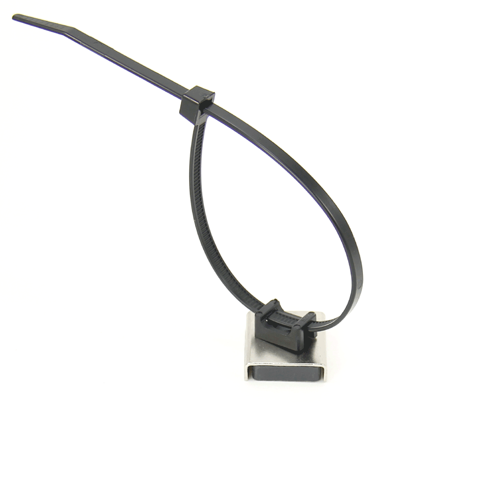 Magnetische Kabelbinderhalterung (Edelstahl), 25.4mm x 23 x 6,3mm dick, 6,1kg Zugkraft