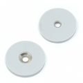 40mm Durchmesser x 5mm Dicke x 6,2mm C/Senke, gummierter N42-Neodym-Magnet – 5kg Zugkraft (Süd) (GRAU)