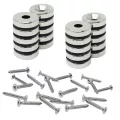 20mm Durchmesser x 5mm Dicke Nord- und Süd-Neodym-Senkmagnete und Schraubenpaket