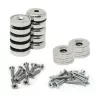 16mm Durchmesser Neodym-Topfmagnete, Stahlscheiben und Schrauben im Paket
