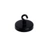Schwarz lackierter Ferrit-Klemmmagnet mit 40mm Durchmesser und M4-Haken – 10,2kg Zugkraft