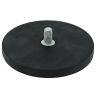 88mm Durchmesser x 8mm dick, gummibeschichteter POS-Magnet mit M8 x 15mm Außengewinde