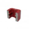 Extra großer roter Alnico-Hufeisenmagnet – 23kg Zugkraft (57 x 35 x 40,5) (mit 2 x 8mm Löchern)