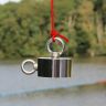 48mm Durchmesser x 18mm N42 Neodym-Topfmagnet mit 2 x M8-Ringschrauben + 10 m Seil – 80kg Zugkraft
