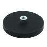 66mm Durchmesser x 8mm Höhe Gummierter POS-Magnet mit M6-Bossengewinde – 22kg Zugkraft