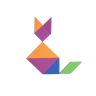 Lern-Tangram – Logikrätsel & Mathespiel – 5-Farben-Set