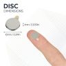 10mm Durchmesser x 1mm dicke, vernickelte Flussstahlscheibe mit 3M™-Selbstklebung