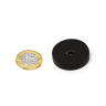31mm Durchmesser x 6mm dick x 6mm c/bore, gummibeschichteter N42-Neodym-Topfmagnet 2-polig“ – 9,7kg Zugkraft