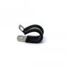 31mm Durchmesser X 6mm Hohes Gummi Kabel Kabel Haltungsmagnet Mit 16mm Gummiklemme - 5,7kg Zug