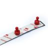 FerroFlex® 25mm breiter Eisenstreifen – 3M™ Selbstklebend und Glänzend Weiß