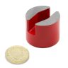 31,8mm Durchmesser x 25,4mm dicker Alnico-Knopfmagnet mit zentralem Loch mit 7,1mm Durchmesser – 4,8kg Zugkraft