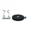 43mm Durchmesser X 6mm Hohes Gummi Kabel Kabel Haltungsmagnet Mit 25,4mm Terry Federclip - (8kg Zug
