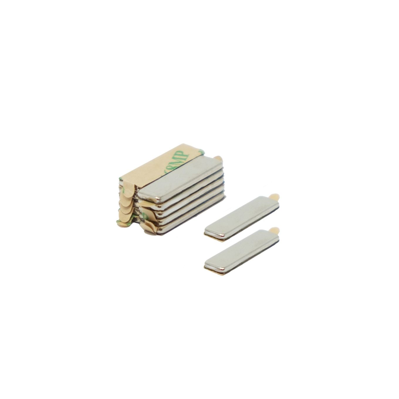 N42 Neodymium Adhesive Rectangular Magnet - 13/16 in. x 1/4 in. x 1/16 in. thick - 3.52lbs Pull