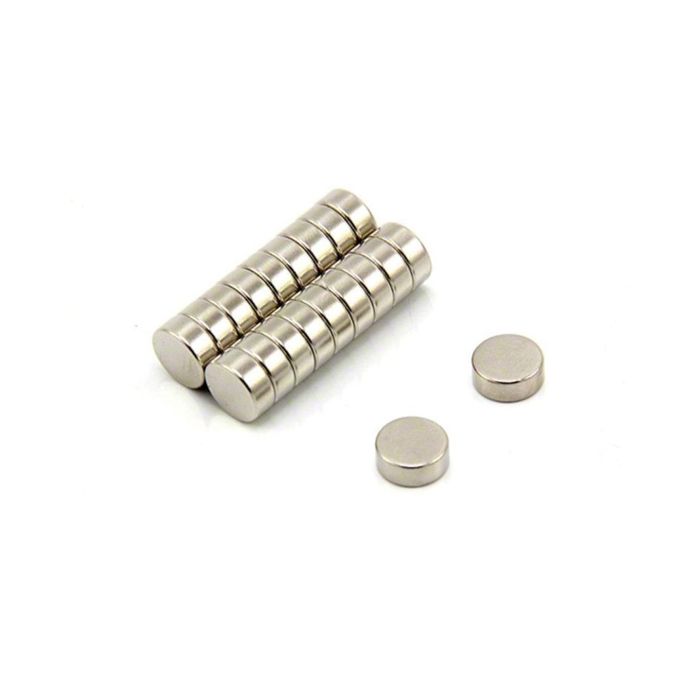 N42 Neodymium Disc Magnet - 3/8 in. dia x 5/32 in. thick - 5.73lbs Pull