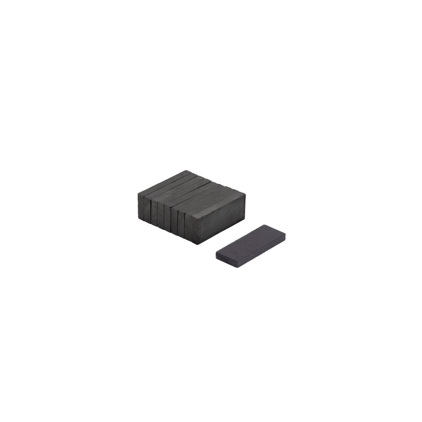 Y30BH Ceramic Rectangular Magnet - 1 in. x 3/8 in. x 1/8 in. thick - 0.97lbs Pull
