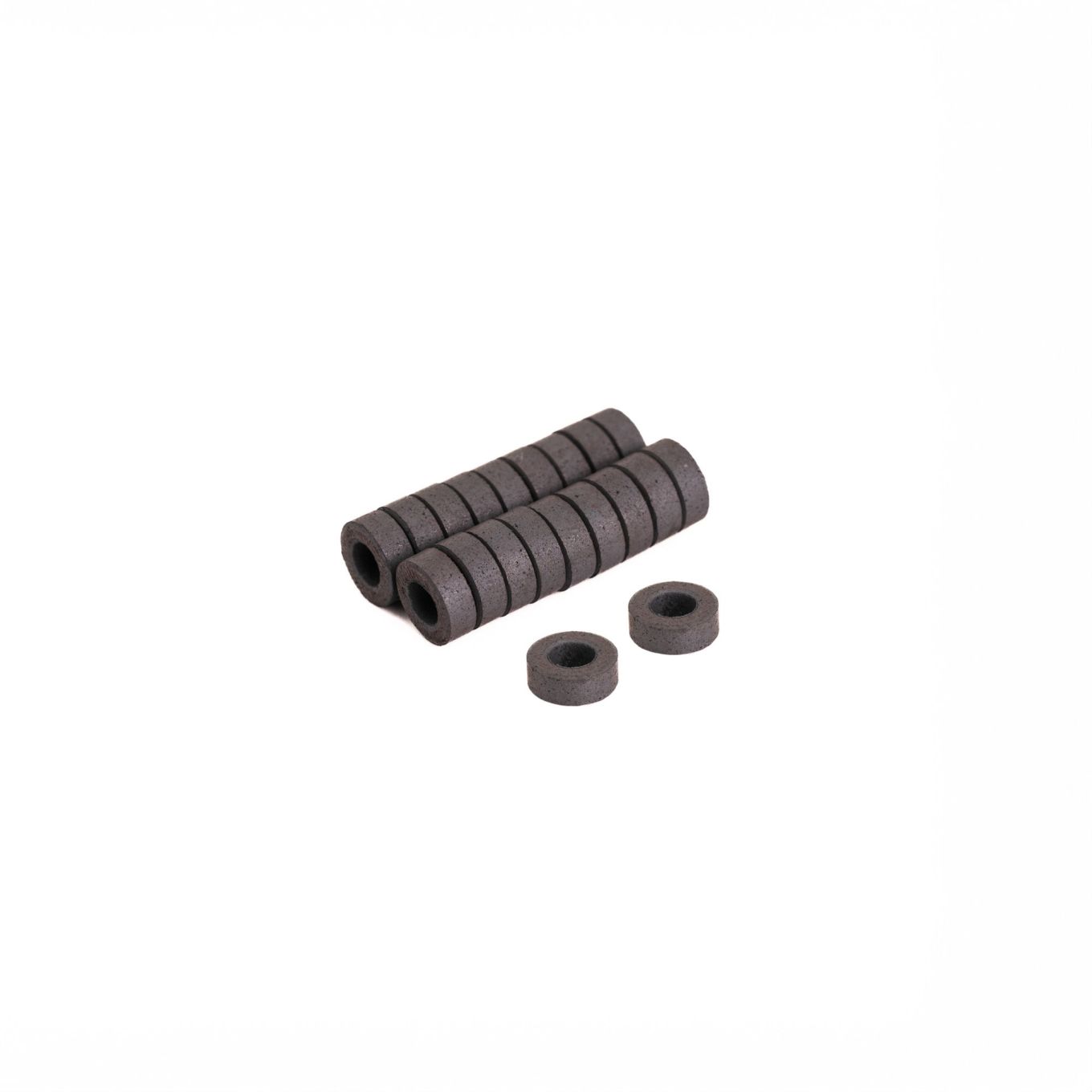 Y10 Ceramic Magnets - 5/16 in. O.D. x 3/16 in. I.D. x 1/8 in. thick - 0.15lbs Pull