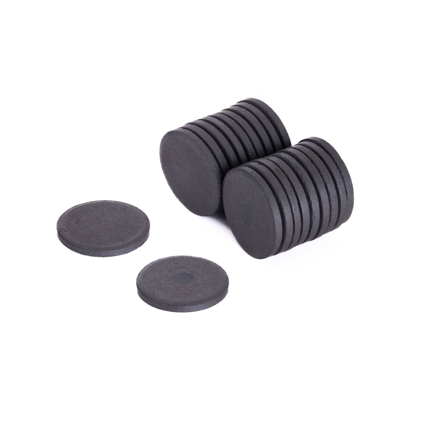 Y10 Ceramic Disc Magnet - 1 in. x 1/8 in. thick - 1.1lbs Pull