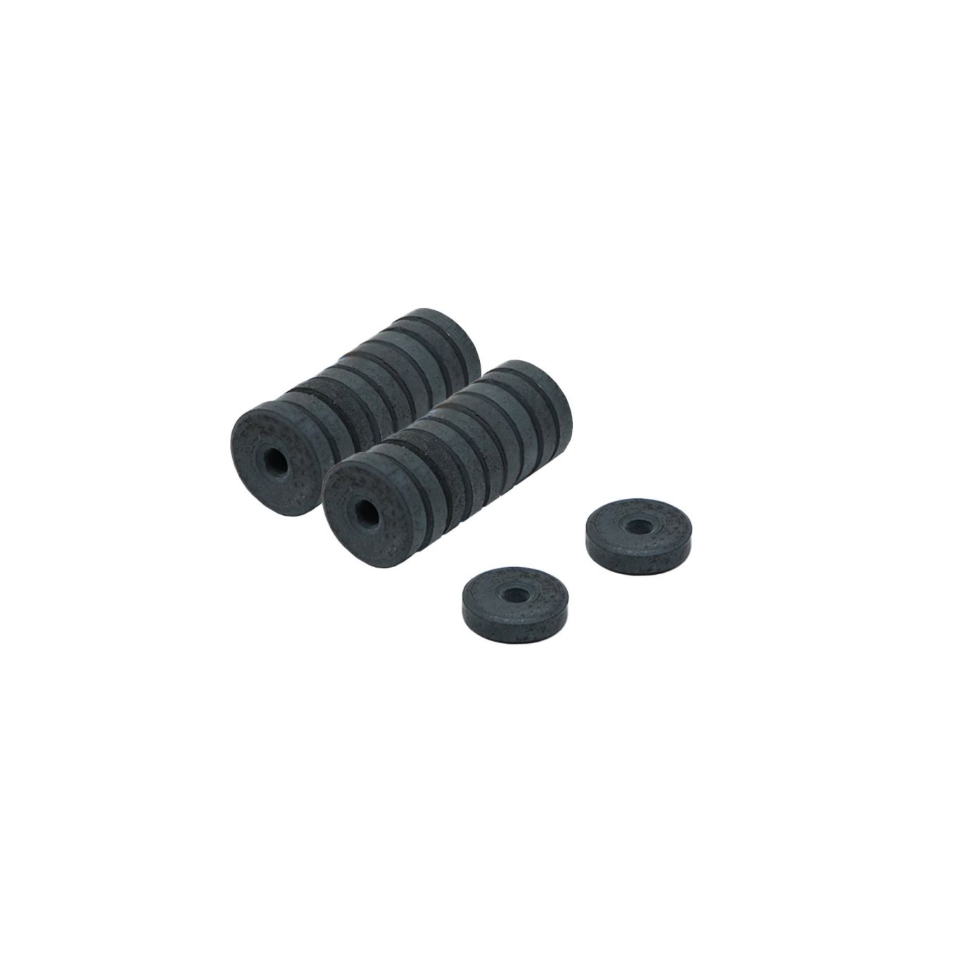 Y10 Ceramic Ring Magnet - 15/32 in. O.D. x 1/8 in. I.D. x 1/8 in. thick - 0.22lbs Pull