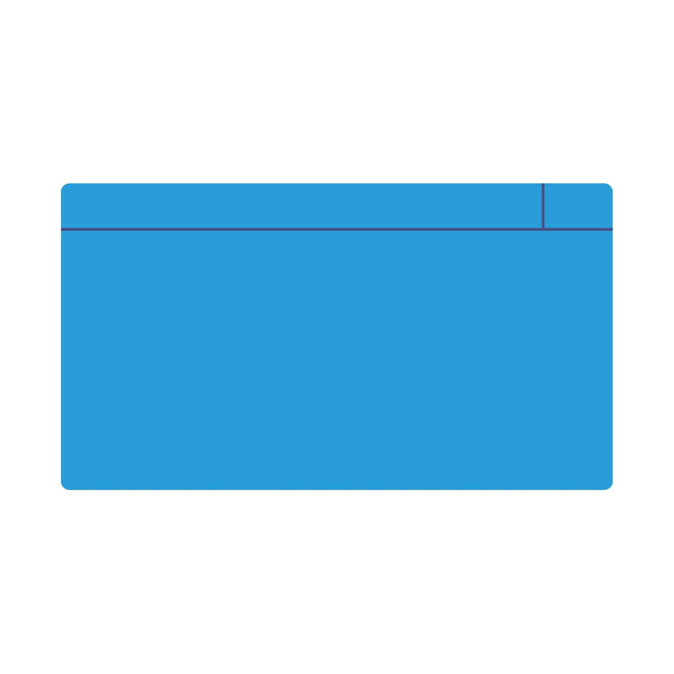 MagFlex® Large Magnetic Scrumboard Gloss Blue Dry Erase Surface Magnet - 3-1/8 in. x 1/32 in.