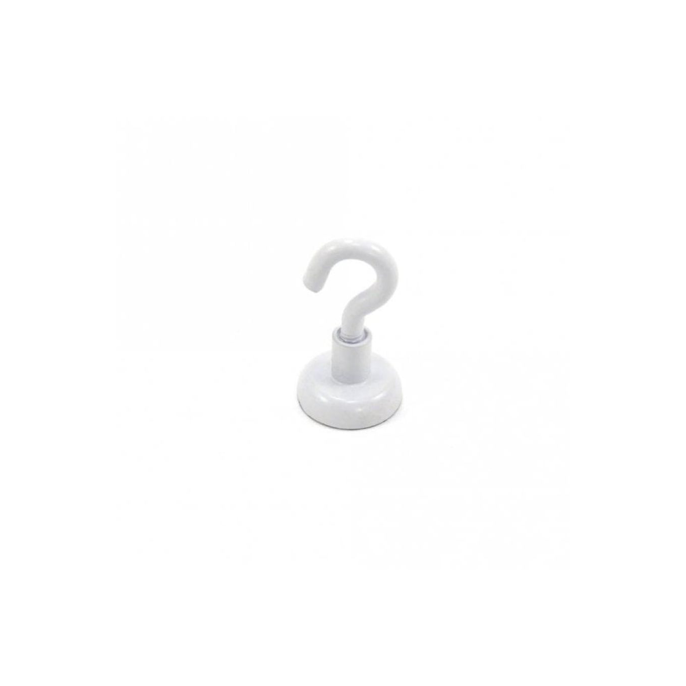 Black or White Painted Neodymium Hook Magnet with M4 Hook - 5/8 in. - 21.39lbs Pull - Licensed Material