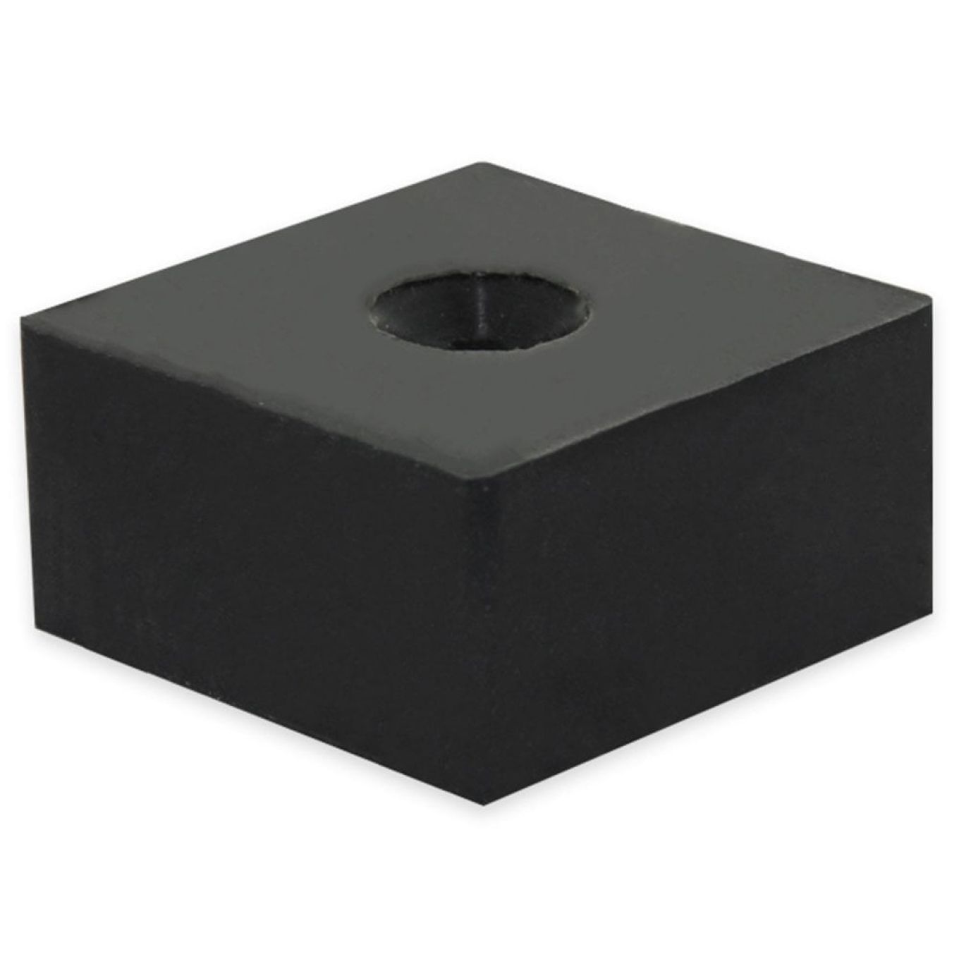 N42 Neodymium Rubber Coated Square Magnet - 1-7/8 in. x 1-7/8 in. x 1 in. thick with 5/16 in. dia Countersunk Hole - 185.22lbs Pull (North/South)