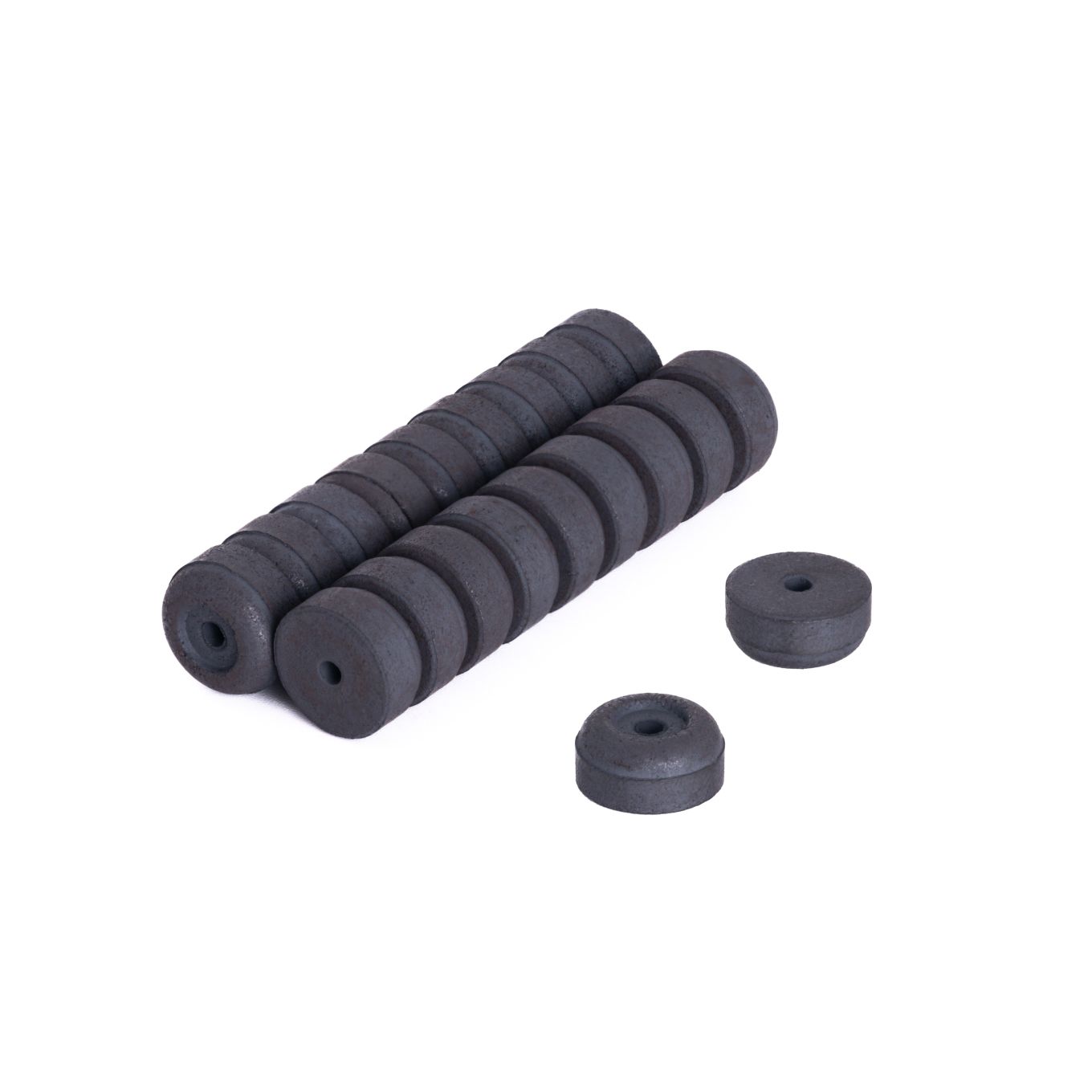 Y10 Ceramic Ring Magnet - 1/2 in. O.D. x 1/16 in. I.D. x 1/4 in. thick - 0.22lbs Pull