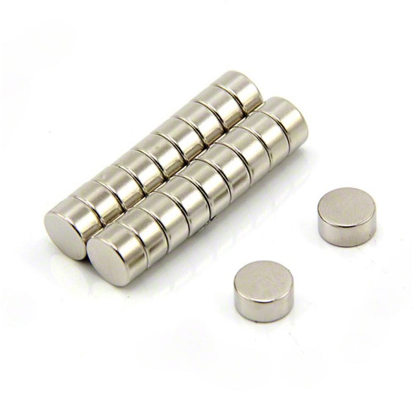N42 Neodymium Disc Magnet - 3/8 in. dia x 3/16 in. thick - 6.18lbs Pull