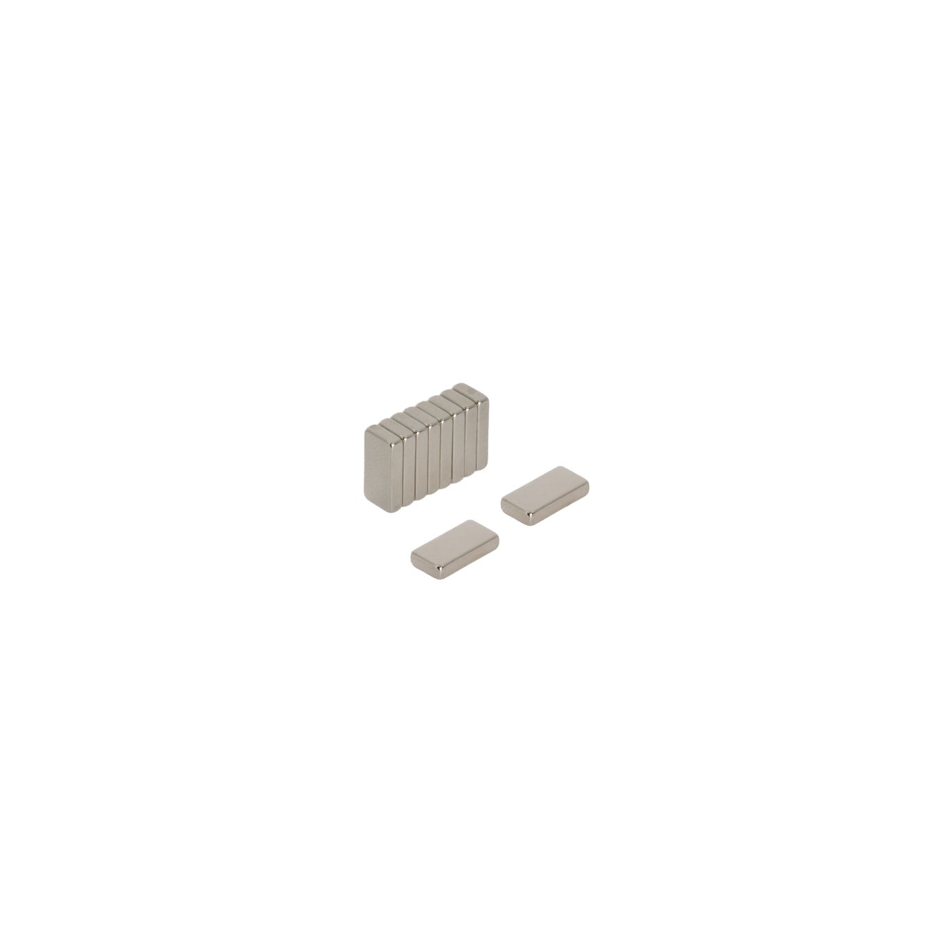 N42 Neodymium Rectangular Magnet - 3/8 in. x 3/16 in. x 1/16 in. thick - 2.42lbs Pull