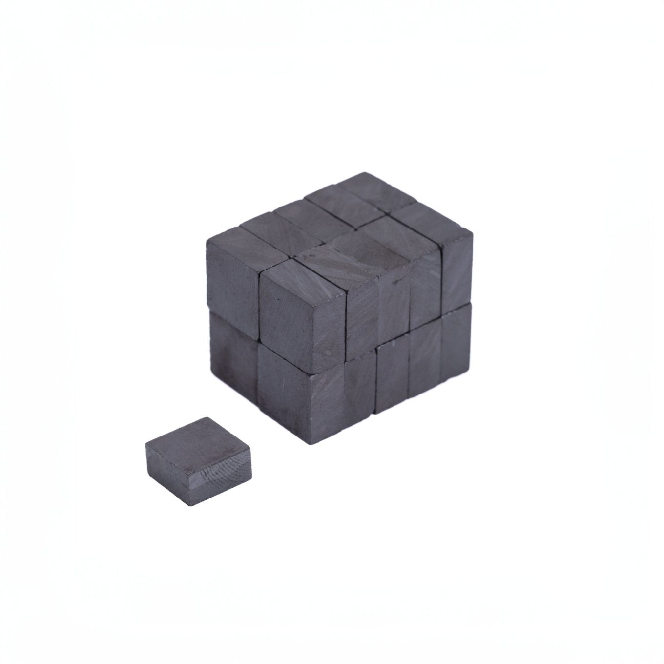 Y10 Ceramic Square Magnet - 3/8 in. x 3/8 in. x 3/16 in. thick - 0.22lbs Pull