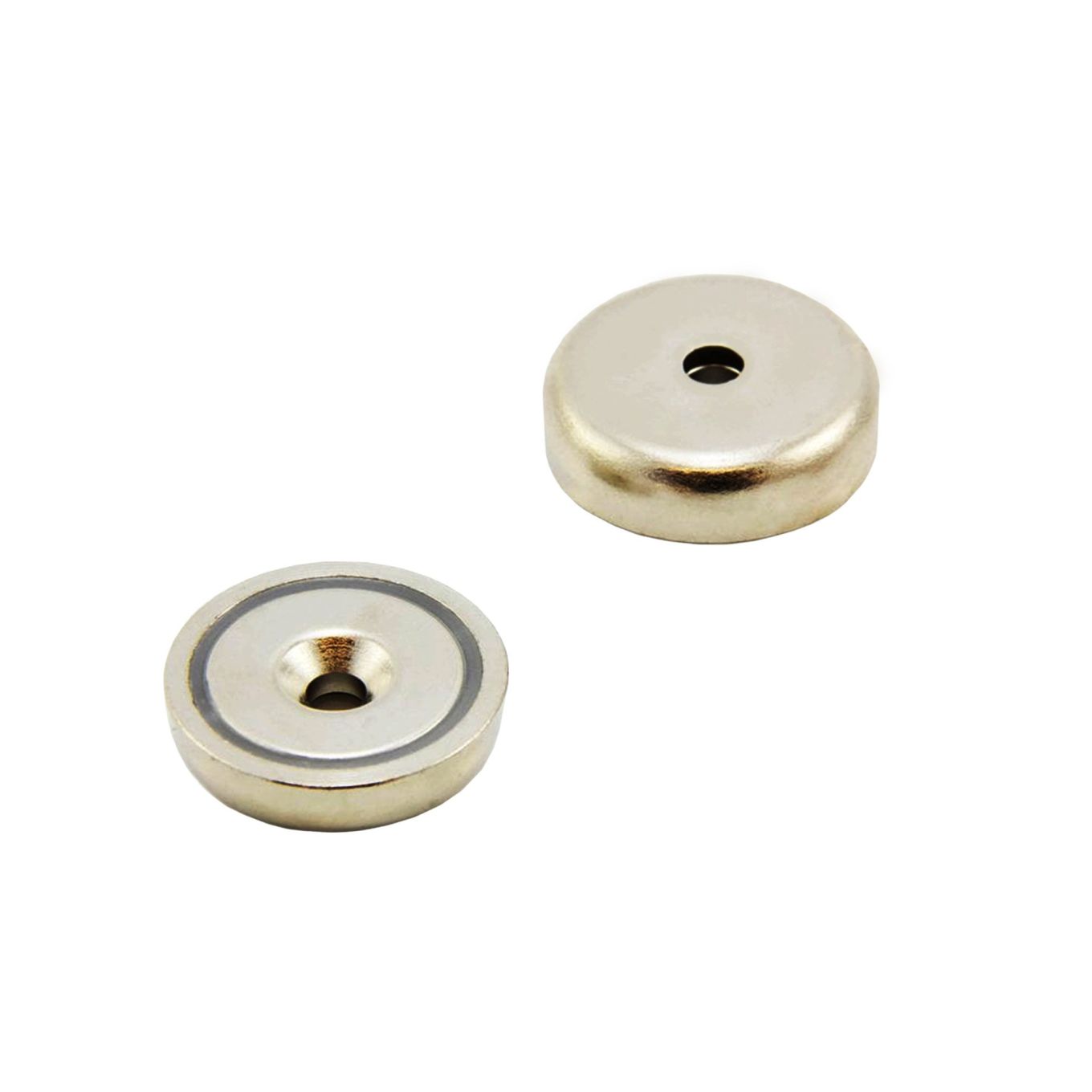 N42 Neodymium Countersunk Pot Magnet - 1-3/8 in. dia x 5/16 in. thick x 3/16 in. hole - 97.02lbs Pull