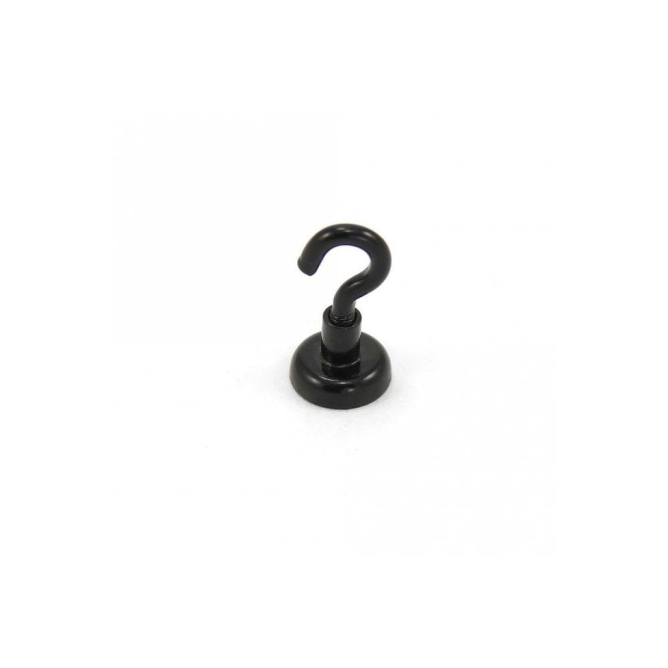 Black or White Painted Neodymium Hook Magnet with M4 Hook - 5/8 in. - 21.39lbs Pull - Licensed Material