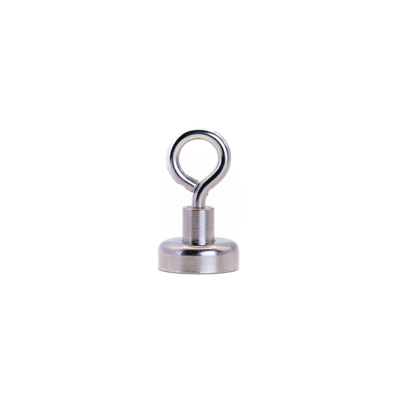 N42 Neodymium Clamping Magnet with M4 Eyebolt or Hook - 13/16 in. dia - 36.4lbs Pull