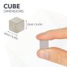 N42 Neodymium Cube Magnet - 15/32 in. x 15/32 in. x 15/32 in. thick - 16.31lbs Pull