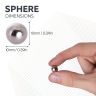 N42 Neodymium Ball Magnet - 3/8 in. dia - 3.08lbs Pull
