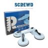 SCREWD 4-9/16 in. diameter (12-9/16 in. x 11 in.) Quad Suction Lifter - 264lbs Pull