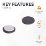 Y10 Ceramic Disc Magnet with Self Adhesive Foam - 1 in. dia x 1/8 in. thick - 1.52lbs Pull