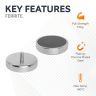Ceramic Pot Magnet with M10 External Thread - 3-1/8 in. dia x 11/16 in. thick - 125.69lbs Pull