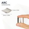 N42 Neodymium Arc Magnet - 1-1/2 in. O.R. x 1-5/32 in. I.R. x 1 in. x 5/32 in. thick