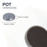 Ceramic Pot Magnet with M5 External Thread - 1-9/16 in. dia x 5/16 in. thick - 32.86lbs Pull