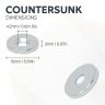 Countersunk Magnets, Steel Discs & Screws Pack - 19/32 in. dia