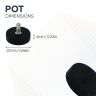 Black Rubber Coated POS Magnet Countersunk with M4 3/8 in. External Thread - 7/8 in. dia x 1/4 in. thick