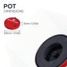 Ceramic Limpet Pot Magnet c/w M6 threaded hole - 3-7/8 in. dia x 19/32 in. thick - 121.28lbs Pull